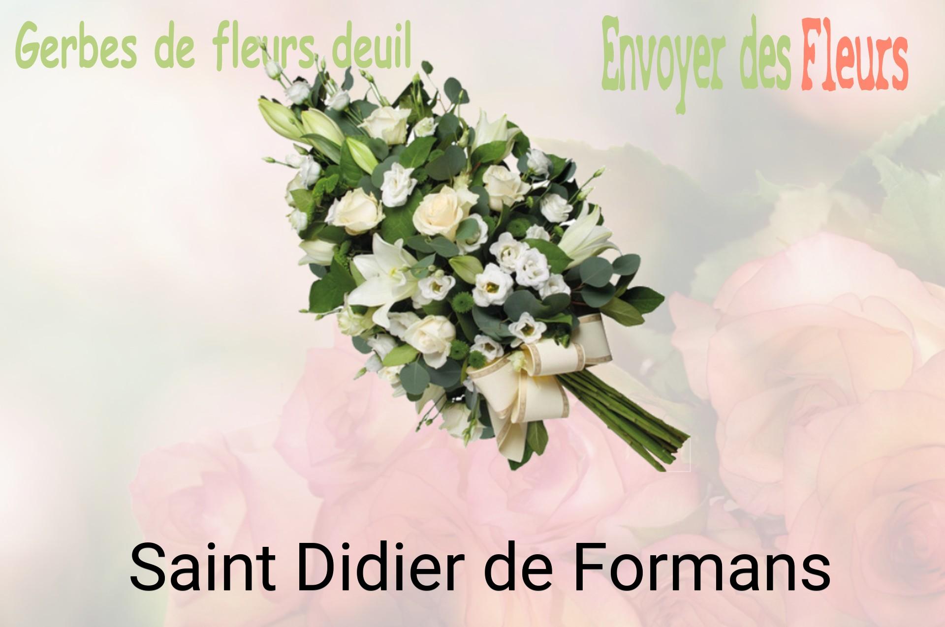 Gerbe de fleurs de deuil livrée à Saint-Didier-de-Formans